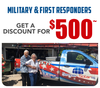 500 off Solar system for military and first responders