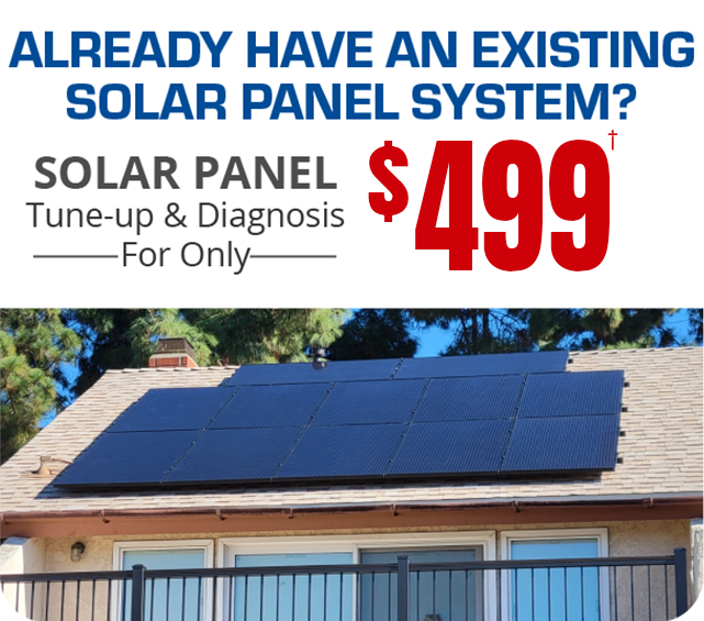 $499 Solar Panel Tune Up coupon.